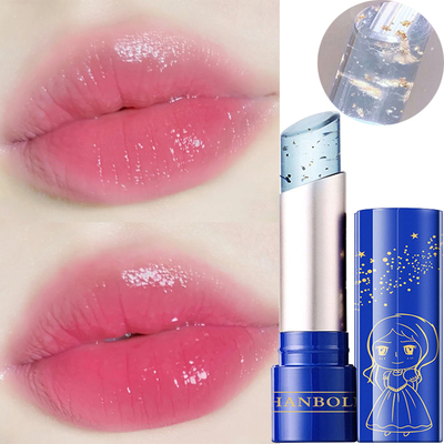 极速Change Lipstick Gold Foil ShiCnny Lip Balm Long Lasting
