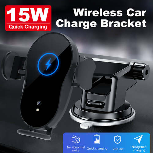 新品15W Qi Car Pkhone Holder Wireless Charger Car Mount Inte
