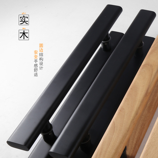 极速玻璃门把手原木拉手百搭有框推拉门把手对装简约W实木门把订