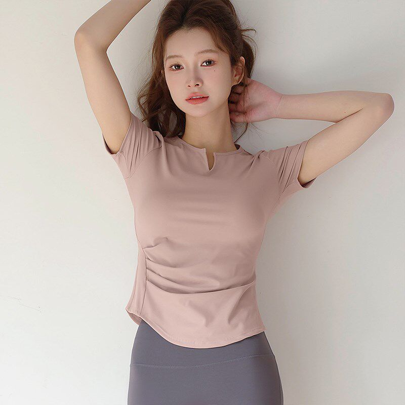 极速运动T恤女速干n修身显瘦短袖瑜伽服上衣透气晨跑步骑行健身衣