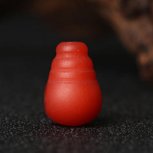 极速天然原矿保山南红散珠子配饰三通佛珠满肉柿子红金Z刚星月菩