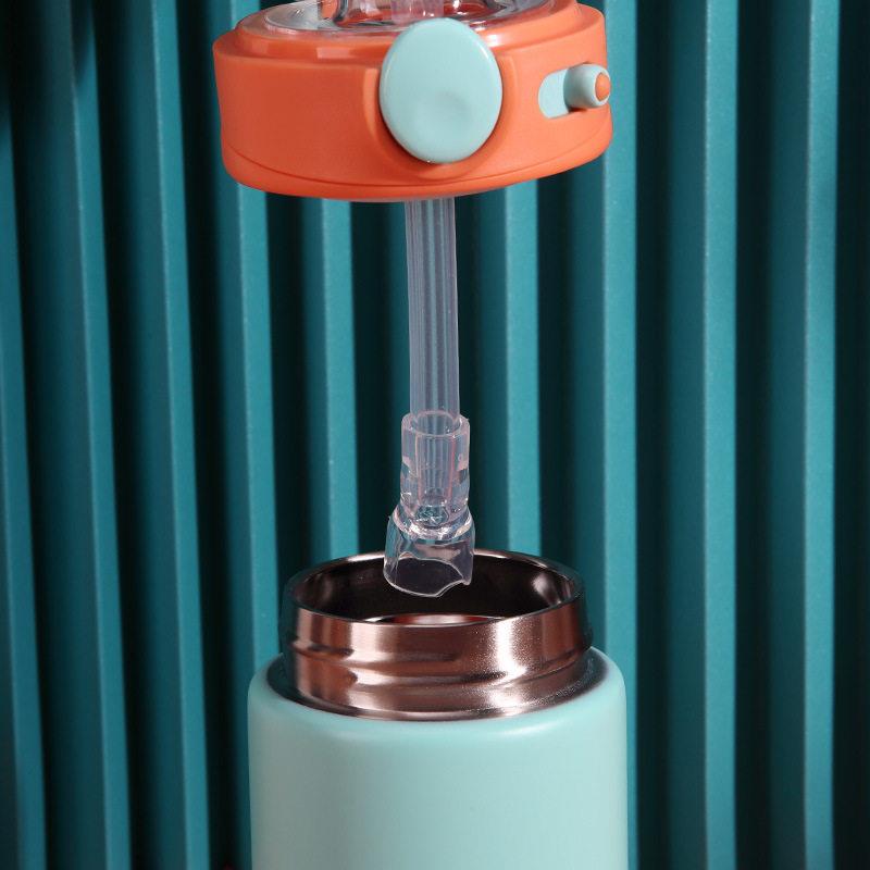 极速316不锈钢保m温瓶时尚可携式小巧儿童吸管保温杯办公室学生保