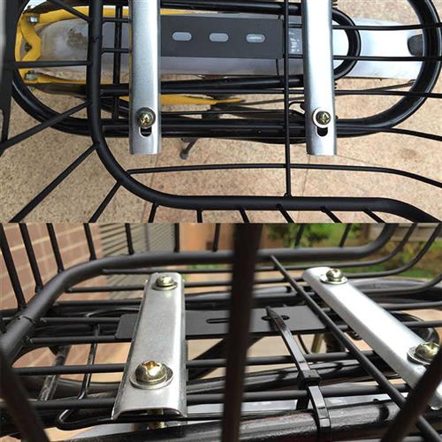 极速自行车後架车筐固定铁条後座A夹片尾箱底板安装铁片後货架稳