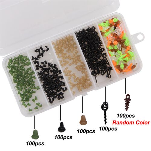 新品500Pcs/Box Carp Fishing Tackle Box CKarp Rig Ring S Boil