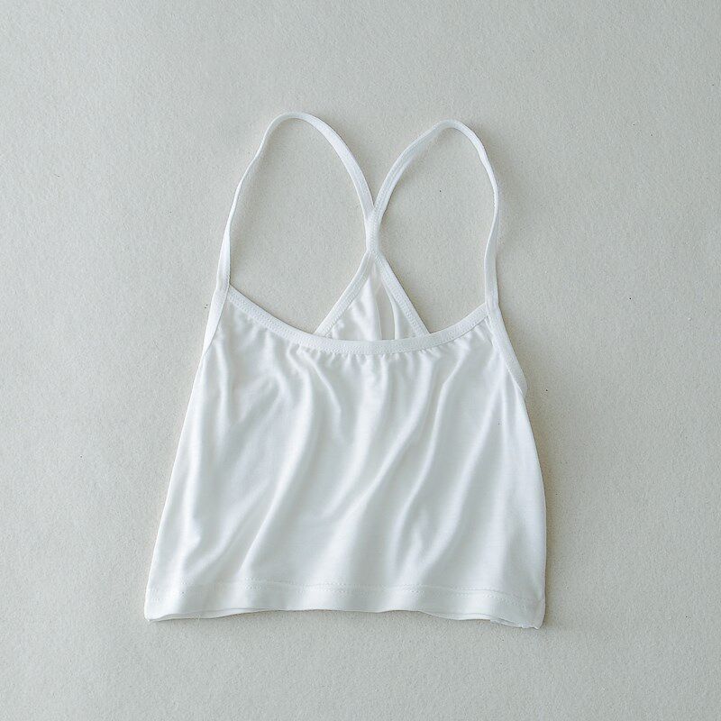 新品夏季b白色打底防走光裹胸抹胸内搭吊带小背心外穿少女内衣高