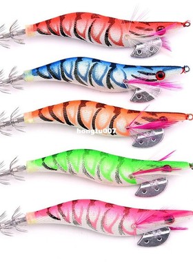 极速2Pcs/LOT Big Fishing Lure Wood Shrimp Bait FishWing Acce
