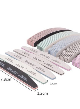 极速3Pcs Klimonla Half Moon Sandpaper Nail File ProfesZsiona