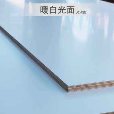 极速厂销暖白色生态衣柜18mm烤漆门D板烤漆双饰面E0级米白光面奶
