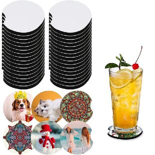 新品Subblimation Cup Coasters Blanks 32 Pack,2.75 Inch