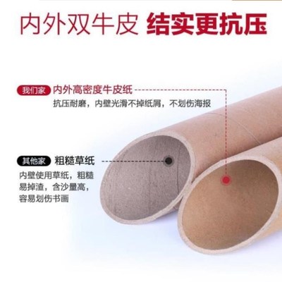 极速快递书画e长筒收纳筒书画盒圆形纸管纸筒画轴包装盒圆筒形产