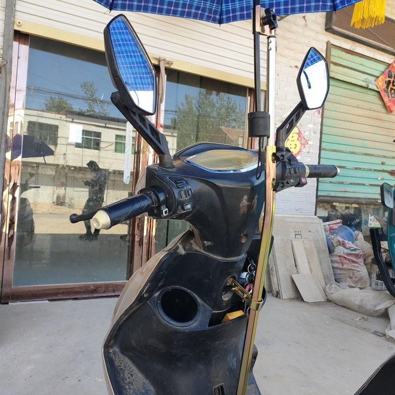 极速电动车雨伞支架v两用伞支架两轮电动车支架。