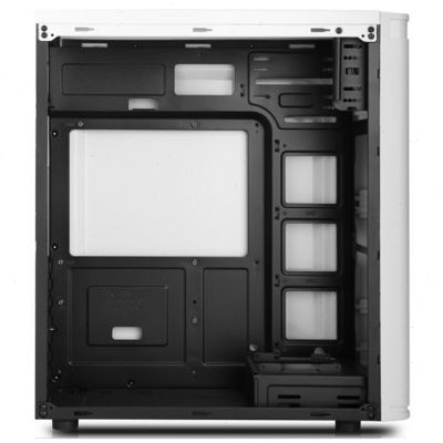 速发赢派电脑主机箱atx台式机光驱上置电源背部走线个性白色机箱