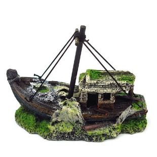 Landscape Fish Broken 速发Aquarium Wreck Pirate Tank Ship