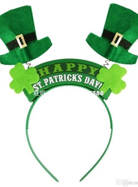 极速irish sft patricks day headband green leprechaun hairban