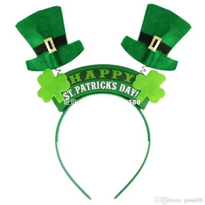 极速irish sft patricks day headband green leprechaun hairban