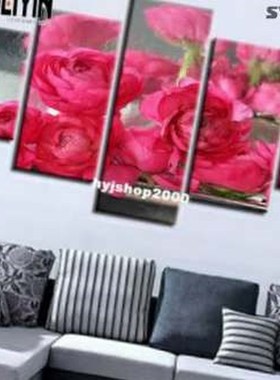 极速nvas Picturkes Home Decoration Hot Sale 5 Pieces Flower