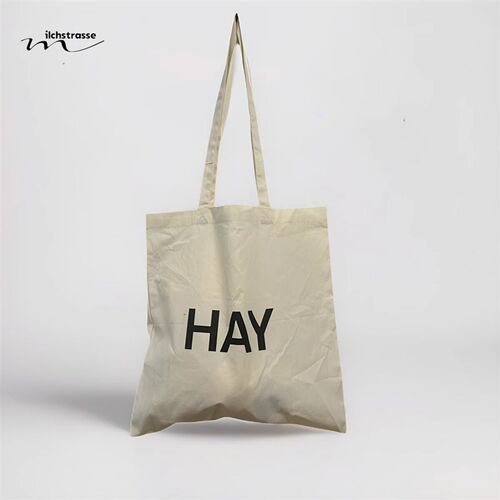 全棉夏季薄HAY大字母logo简单方便环保袋包包帆布包单肩包纯色包