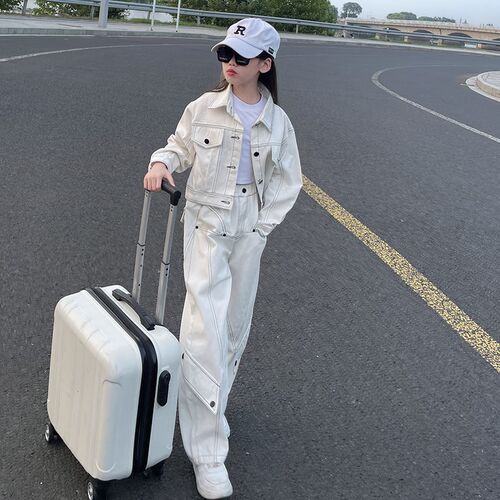 女童秋季套装2025新款儿童牛仔两件套春秋款女孩大童时髦洋气童装