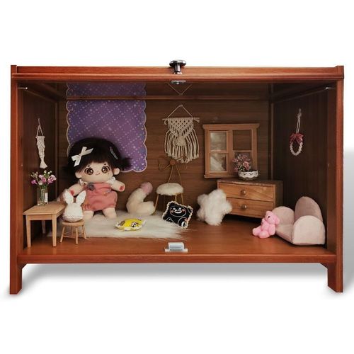 娃屋20CM棉花娃娃娃用配件小屋房子拍摄布景道具屋子玩偶娃娃收纳