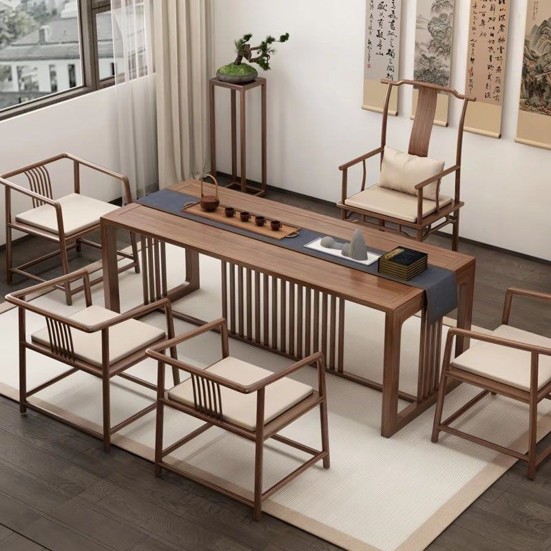 新中式实木茶桌椅组合接待茶桌功夫泡茶台民宿茶楼办公室禅意家具,住宅家具,家用茶台/茶桌,淘宝优惠券,粉丝福利购,淘宝优惠卷
