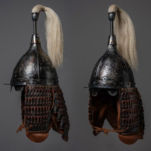 [百守卫]奥宗 明风高顶四瓣铆合盔 明 边军盔 锻纹盔  金属头盔