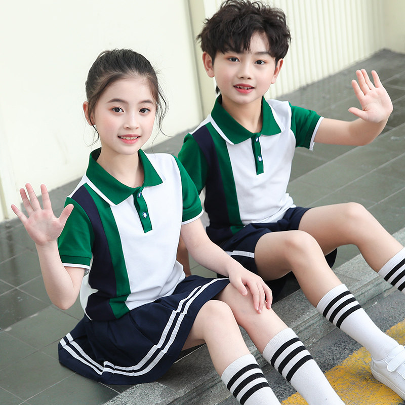 小学生夏季校服套装新品幼儿园园服夏装班服短袖运动纯棉儿童裙子