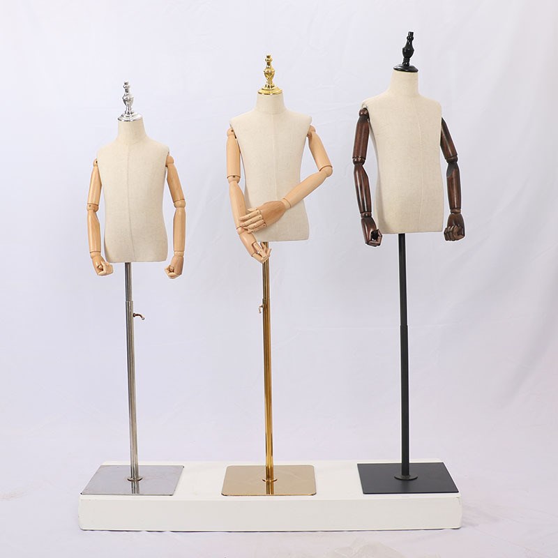 儿童模特道具小童模特架半身电镀底座童装模特人台服装店服装模特