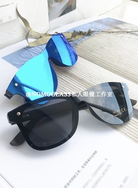 新款逼格一体式镜片木质档偏光UV400太阳眼镜 炫彩男墨镜潮