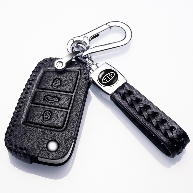 2022款大众polo钥匙套poloplus车专用女士包上海大众菠萝女扣真皮