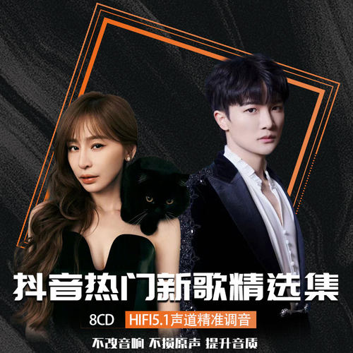 2024抖音热歌cd车载黑胶光盘无损音质精选碟片高品质流行乐8张CD