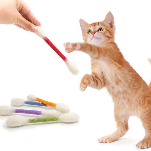 宠物玩具猫玩具羊毛毡大棉签逗猫棒磨牙洁齿自嗨解闷猫薄荷嗅闻