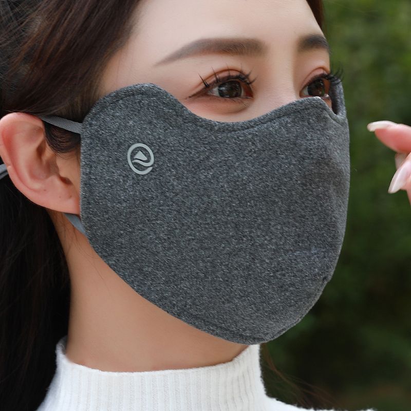 保暖口罩女秋冬2026新款冬季双层加厚防风寒显脸小骑行面罩男立体