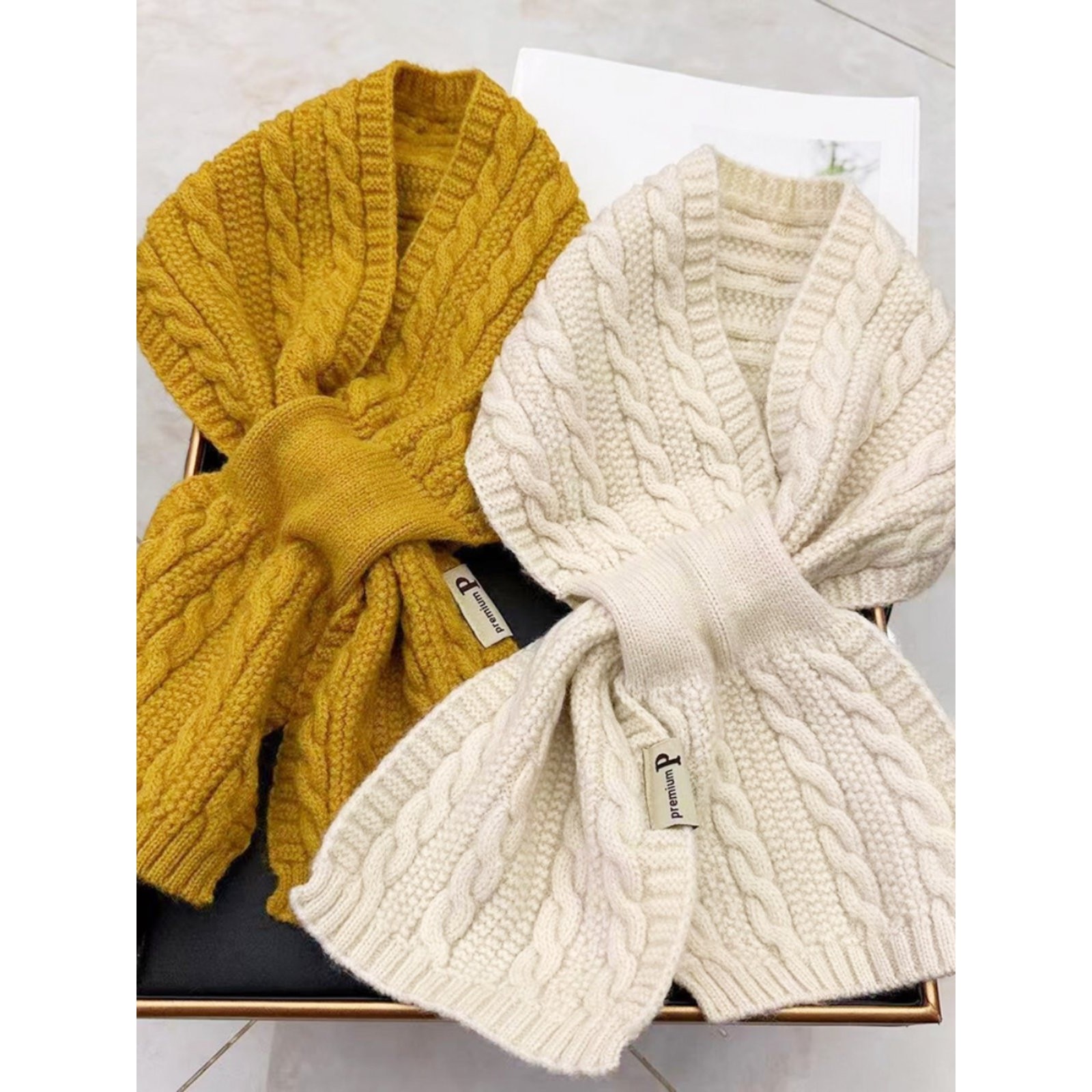 韩版ins保暖针织麻花围脖女生秋冬季懒人交叉小领巾韩版毛线围巾,服饰配件/皮带/帽子/围巾,帽子,淘宝优惠券,粉丝福利购,淘宝优惠卷