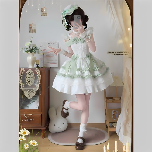 花仙子现货米多糖Lolita原创cla系蓬蓬裙显瘦洛丽塔jsk可爱中长款