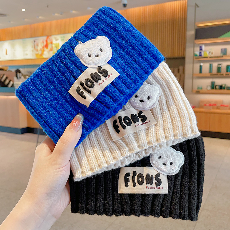 儿童针织毛线发带围脖二合一女童冬季韩版束发带女孩百搭发箍套脖