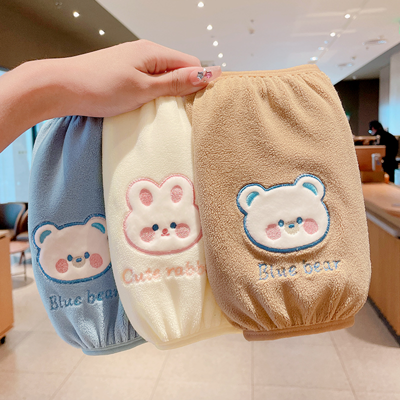 儿童袖套冬季新款可爱女童防污保暖护袖卡通男孩防水耐脏宝宝套袖