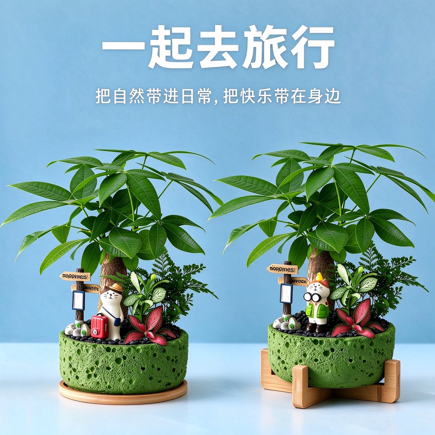 发财树盆栽室内花客厅办公室绿植好养桌面招财旺宅植物生日送礼物