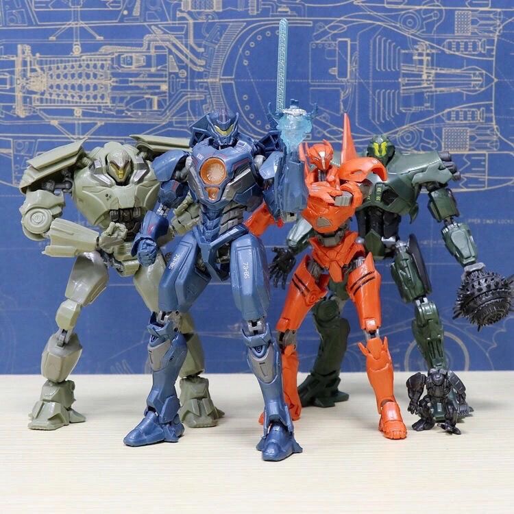 环太平洋2机甲模型复仇流浪者手办军刀雅典娜黑曜石可动玩具人偶