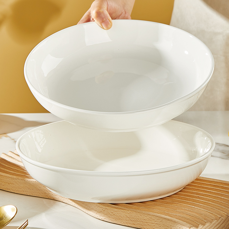 纬廷陶瓷纯白简约釉下彩健康餐具