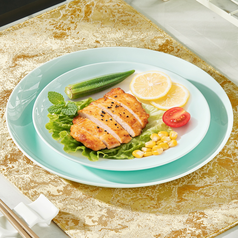 骨瓷盘家用中式吃饭简约浅盘