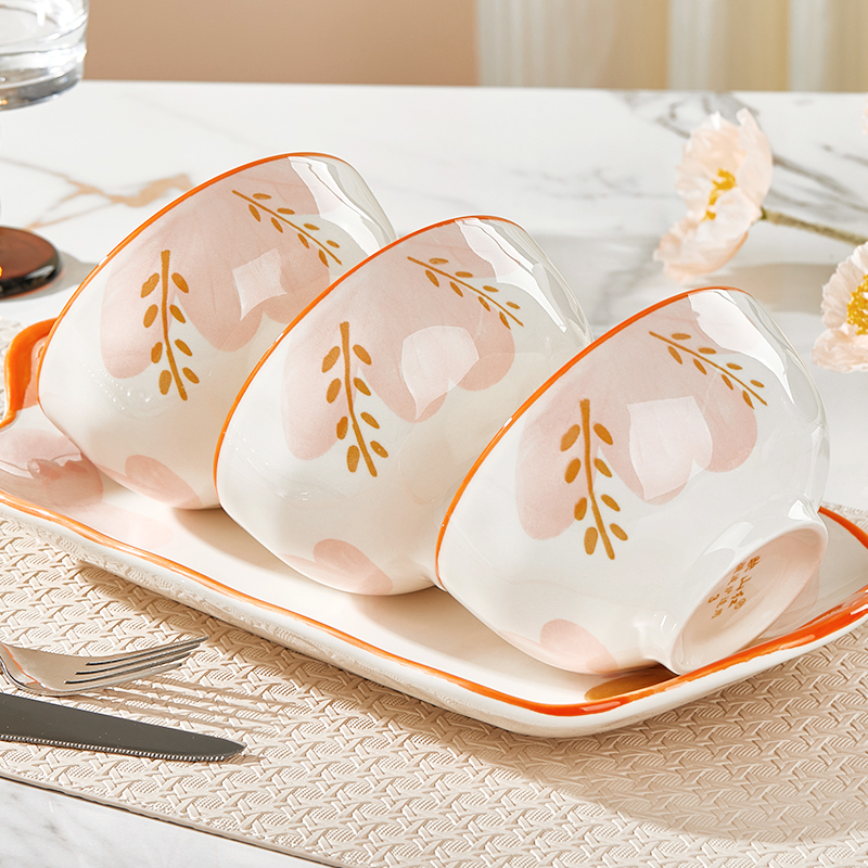 纬廷加厚陶瓷家用釉下彩餐具饭碗