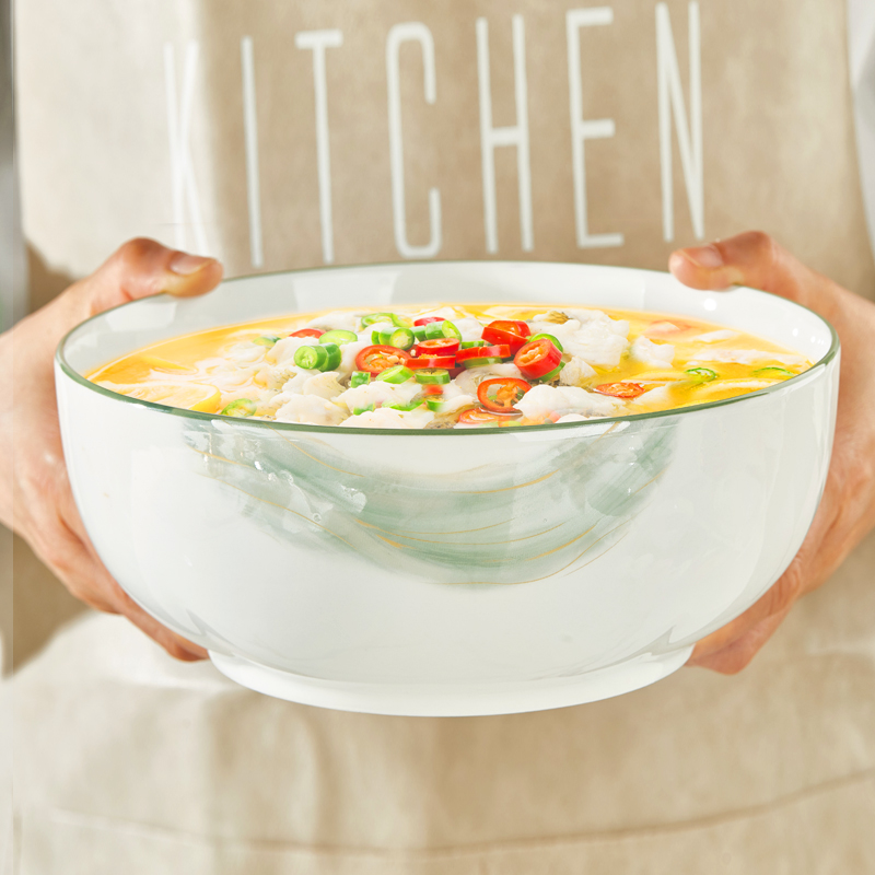 纬廷釉下彩陶瓷时尚家用汤碗