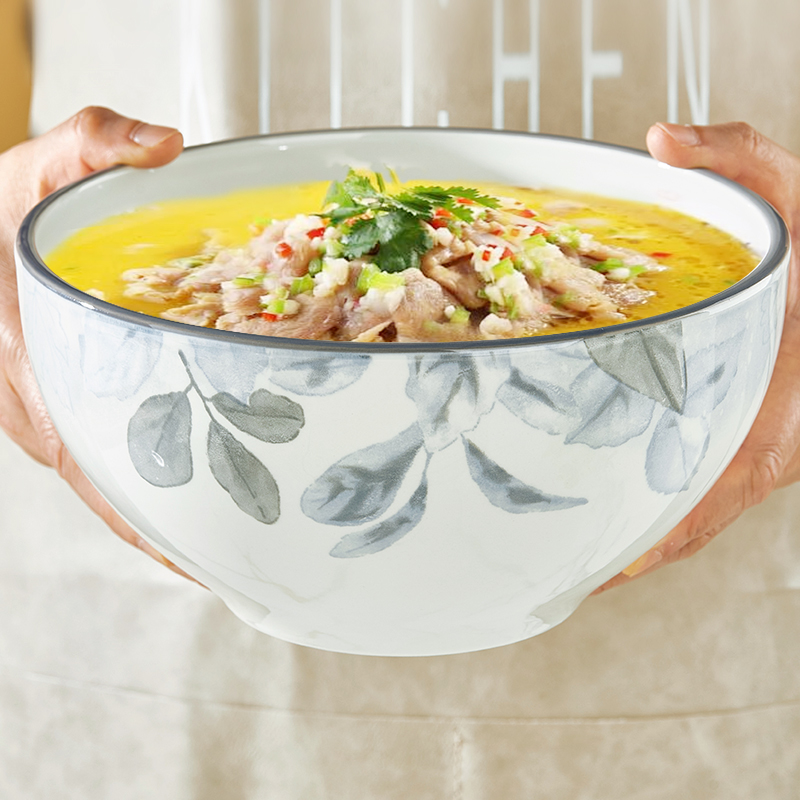 加厚陶瓷釉下彩餐具汤碗汤盆