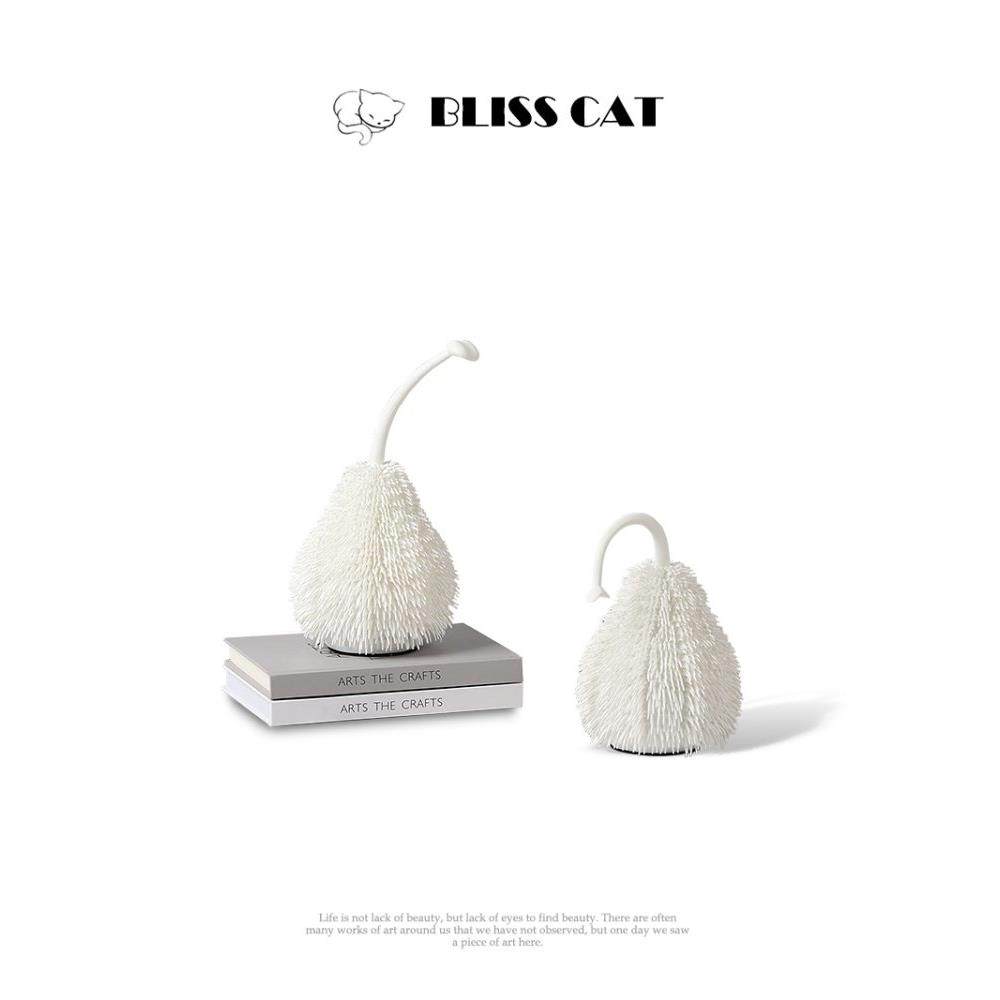 现代简约黑白树脂抽象刺梨装饰品样板间酒店书房客厅茶几软装摆件