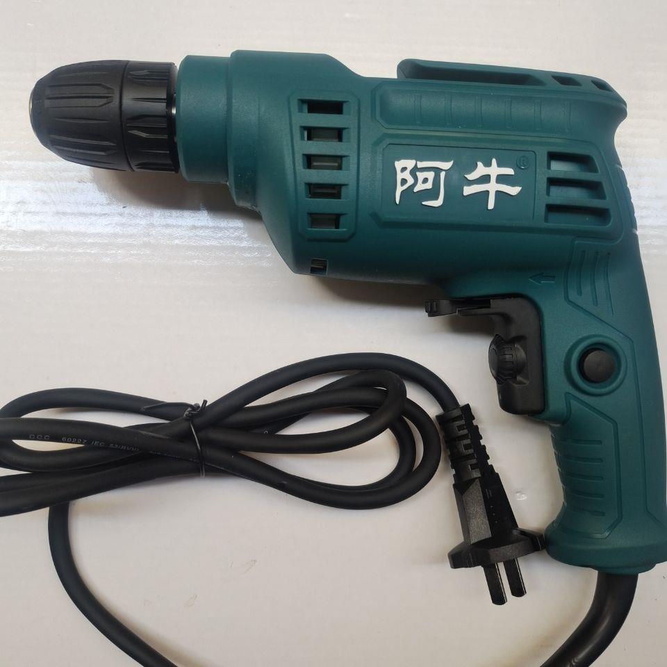 阿牛手电钻220v多功能家用电钻正反电转调速大功率工业级电钻工具