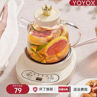 全玻璃烧水壶迷你养生壶家用多功能烧茶壶办公室小型煮茶器花茶壶
