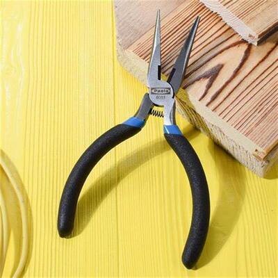 保拉5英寸高碳钢精工锻造迷你有牙尖嘴钳尖口钳尖头钳小钳子6051