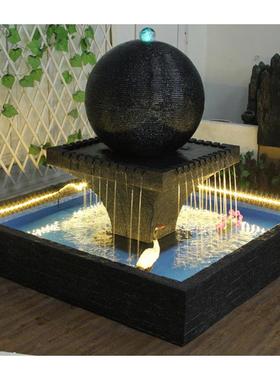 流水喷泉鱼缸风水球酒店大堂花园水景装饰水幕墙景观摆件开业礼品