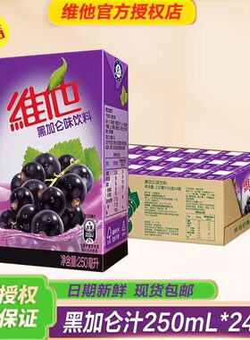 Vita维他港式黑加仑汁味饮料250ml*24盒整箱批特价果汁果味饮品