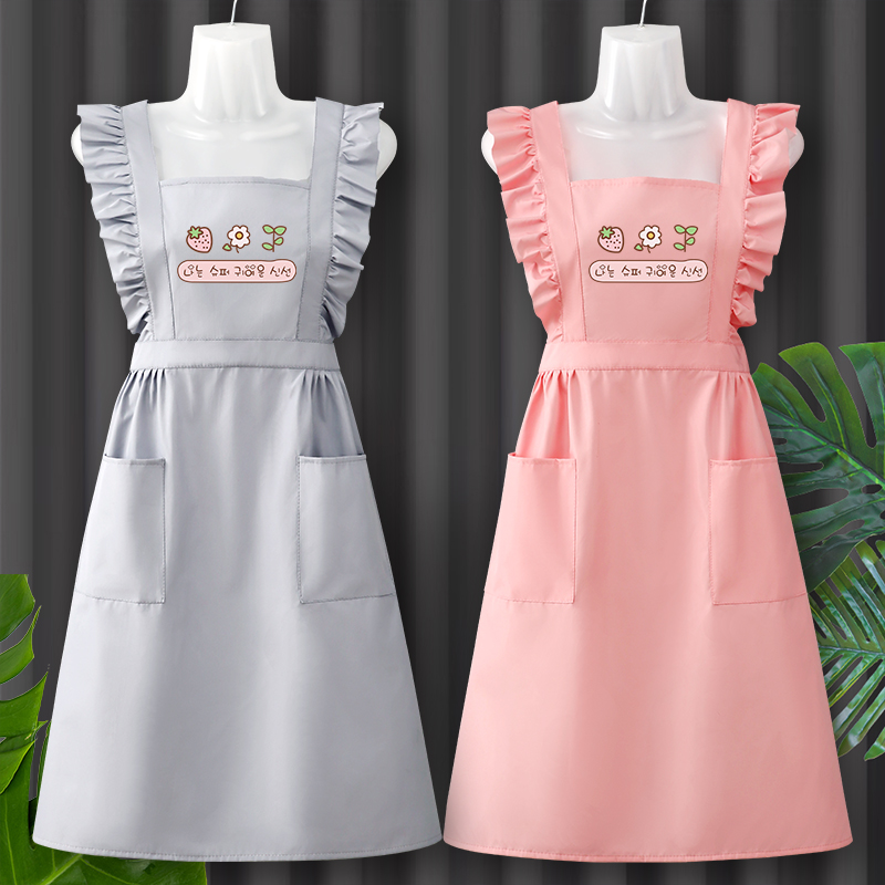 公主围裙防油防水摆摊年轻人厨房家用2025新款美甲餐饮专用女做饭